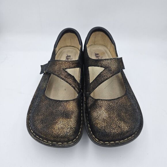Alegria Shoes - Alegria Peek-a-boo Mary Janes Dayna Copper Metallic Leather Women's Sz 39/9